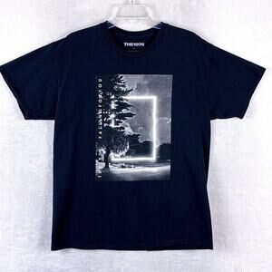 The 1975 Tshirt Mens L Black White Falling For You Band Tee Indie Rock Y2K